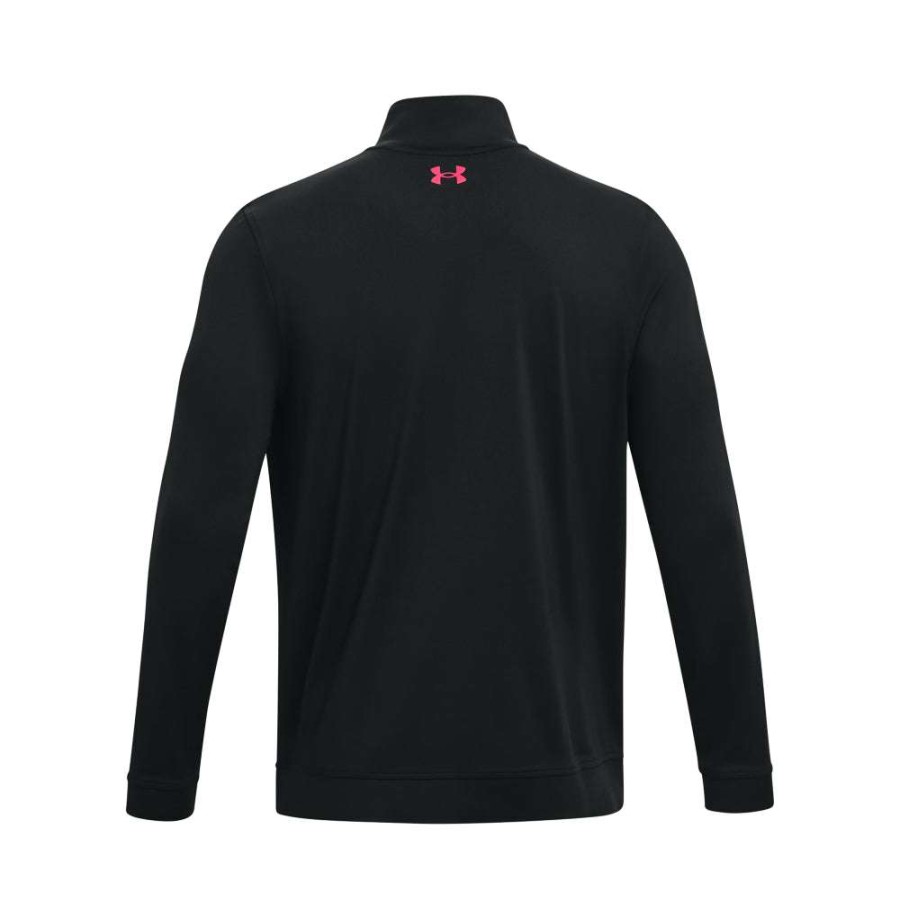 Mid Layers * | Under Armour Storm 1/4-Zip Golf Top 1370119 Black/Penta Pink 002