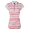 Polo Shirts * | Footjoy Ladies Cap Sleeve Colour Block Lisle Golf Polo Shirt 88466 Bright Coral