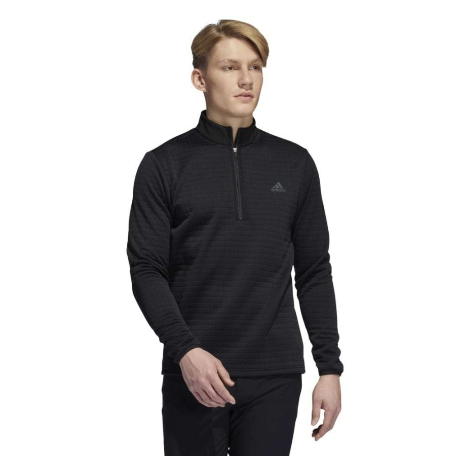 Mid Layers * | Adidas Dwr Lc 1/4-Zip Golf Pullover Hm8280 Black