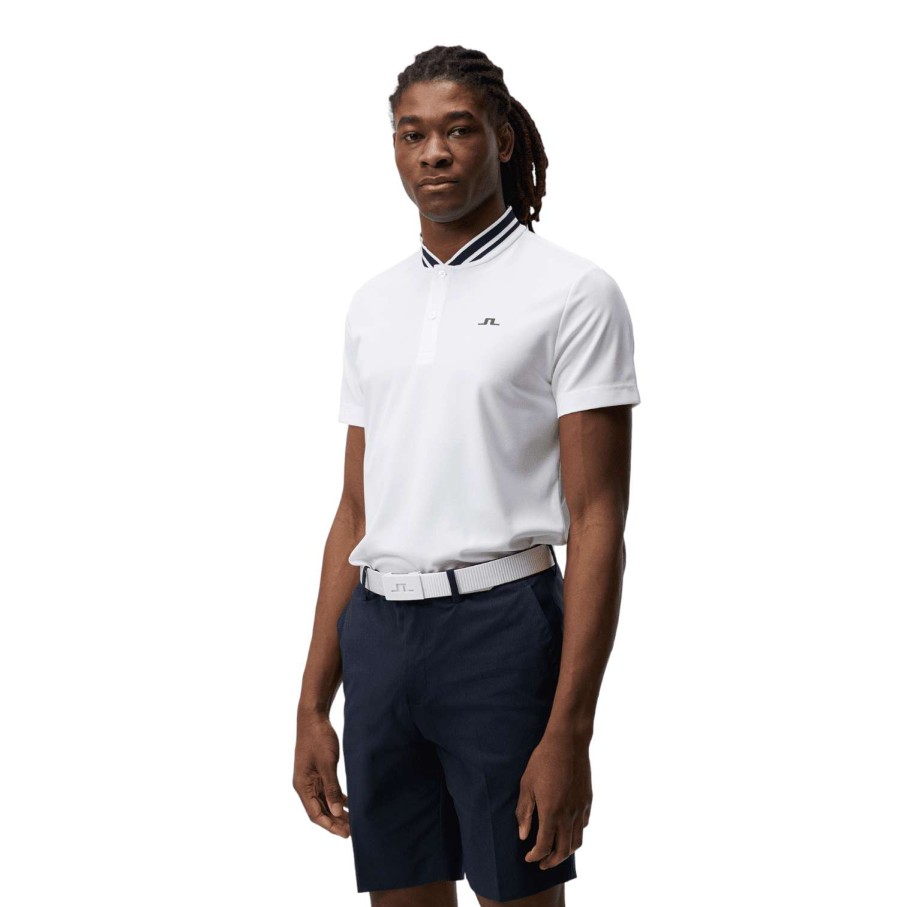 Shirts * | J.Lindeberg Tyson Polo Shirt Gmjt07647 White 0000