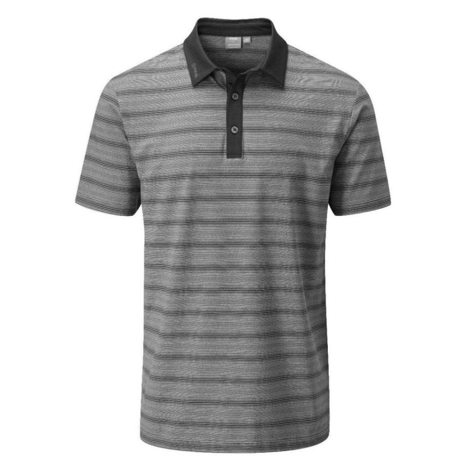 Shirts * | Ping Eugene Golf Polo Shirt P03358 Black Multi