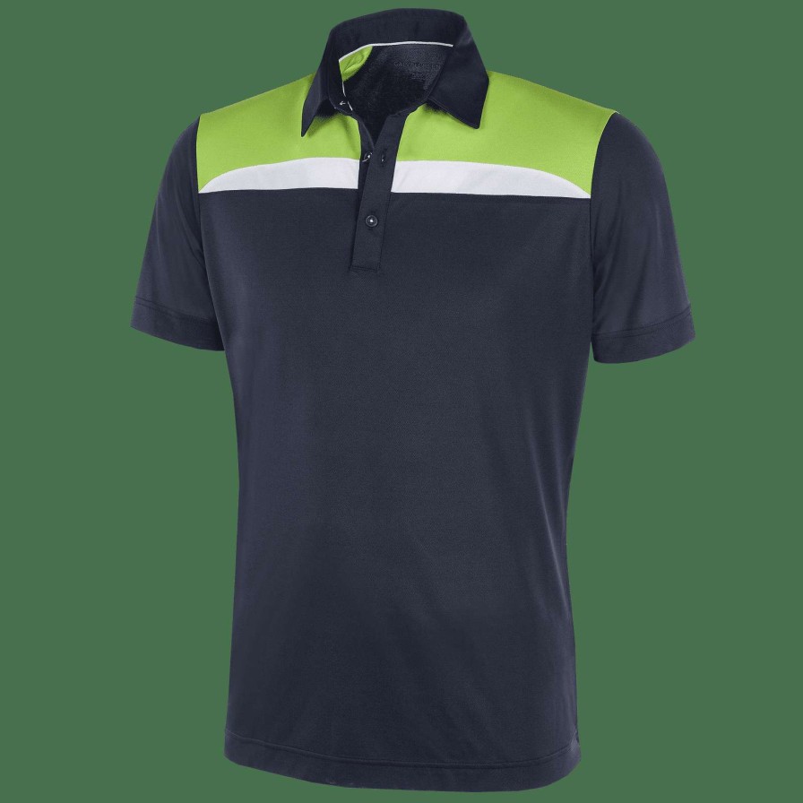 Shirts * | Galvin Green Mapping V8+ Golf Shirt G1364 Navy/Lime/White 38