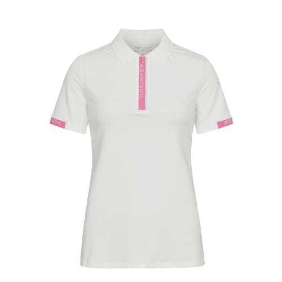 Polo Shirts * | Rohnisch Ladies Abby Golf Polo Shirt 111500 White