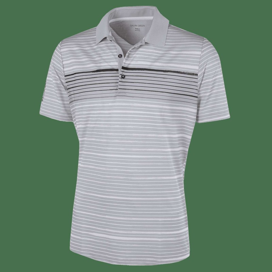 Shirts * | Galvin Green Morgan V8+ Golf Shirt G1268 Cool Grey/White 07