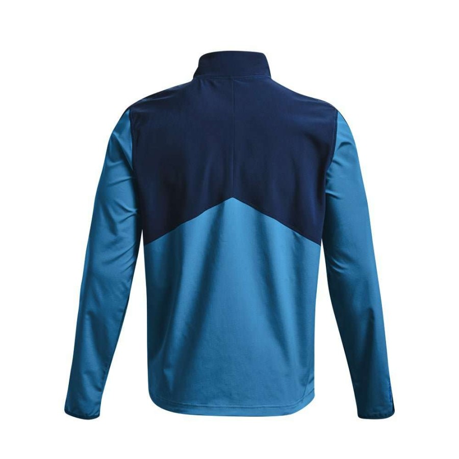 Mid Layers * | Under Armour Storm Windstrike 1/2-Zip Golf Pullover 1370156 Cruise Blue/Fresco Blue 899