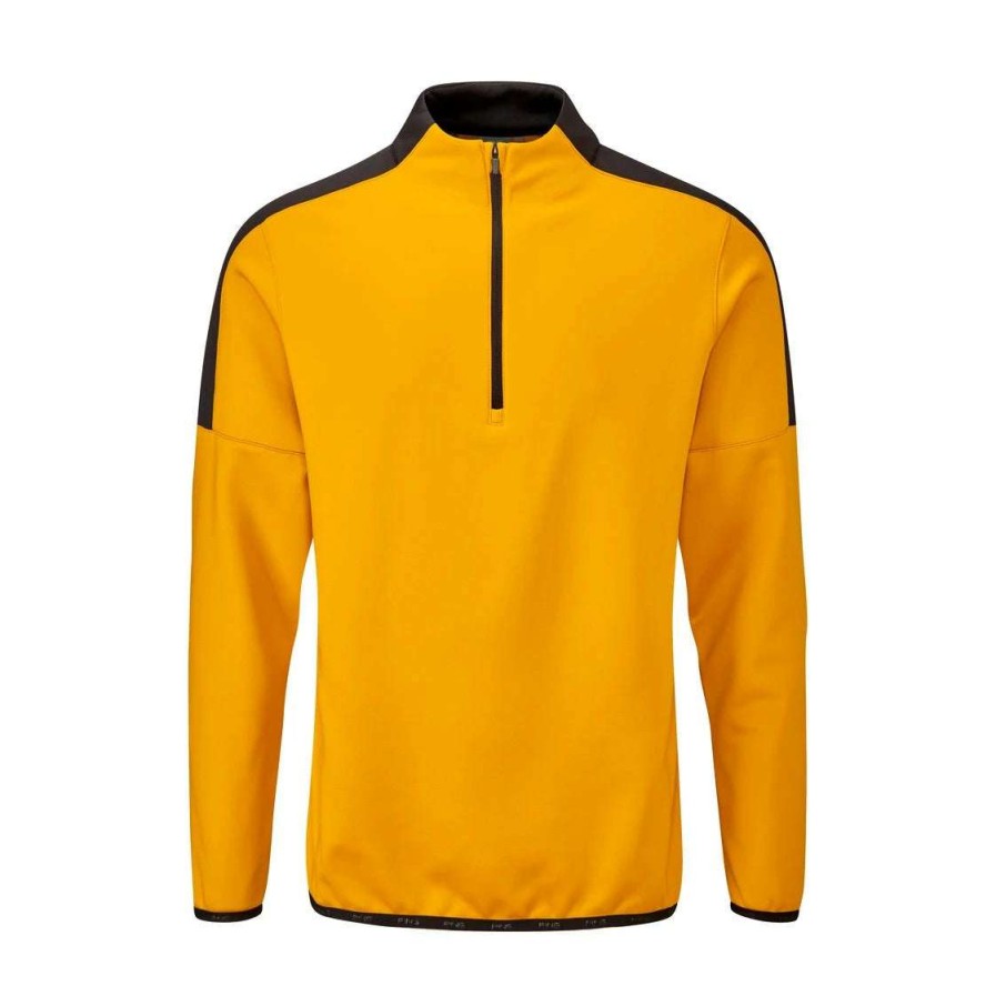 Mid Layers * | Ping Frankie 1/2-Zip Golf Mid Layer P03547 Gold/Black