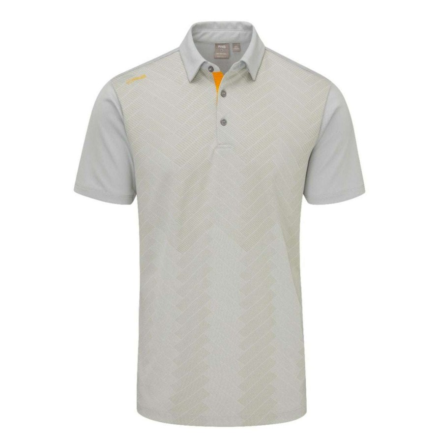 Shirts * | Ping Etten Golf Polo Shirt P03456 Silver Multi S650