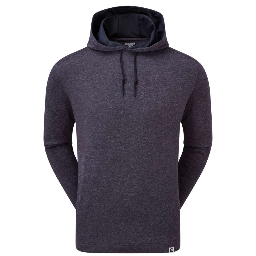 Mid Layers * | Footjoy Lightweight Golf Hoodie 88448 Heather Navy