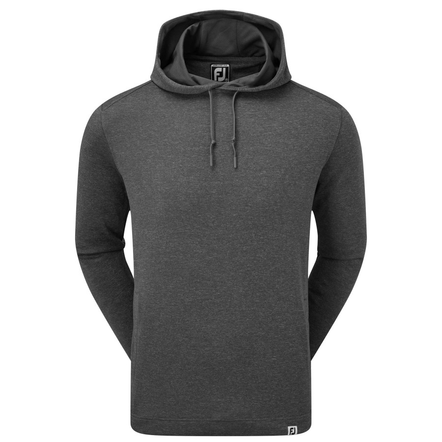 Mid Layers * | Footjoy Lightweight Golf Hoodie 88449 Heather Charcoal