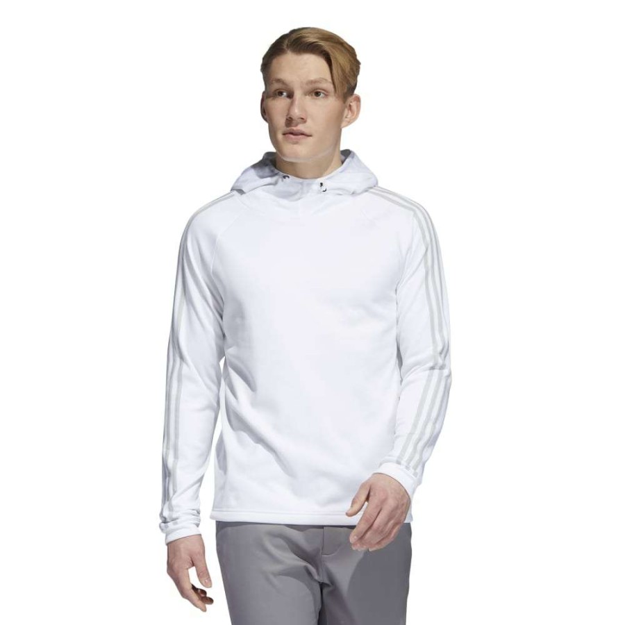 Mid Layers * | Adidas 3-Stripe Cold.Rdy Golf Hoodie Hf6510 White