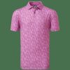 Shirts * | Footjoy Glass Print Golf Polo Shirt 80037 Orchid