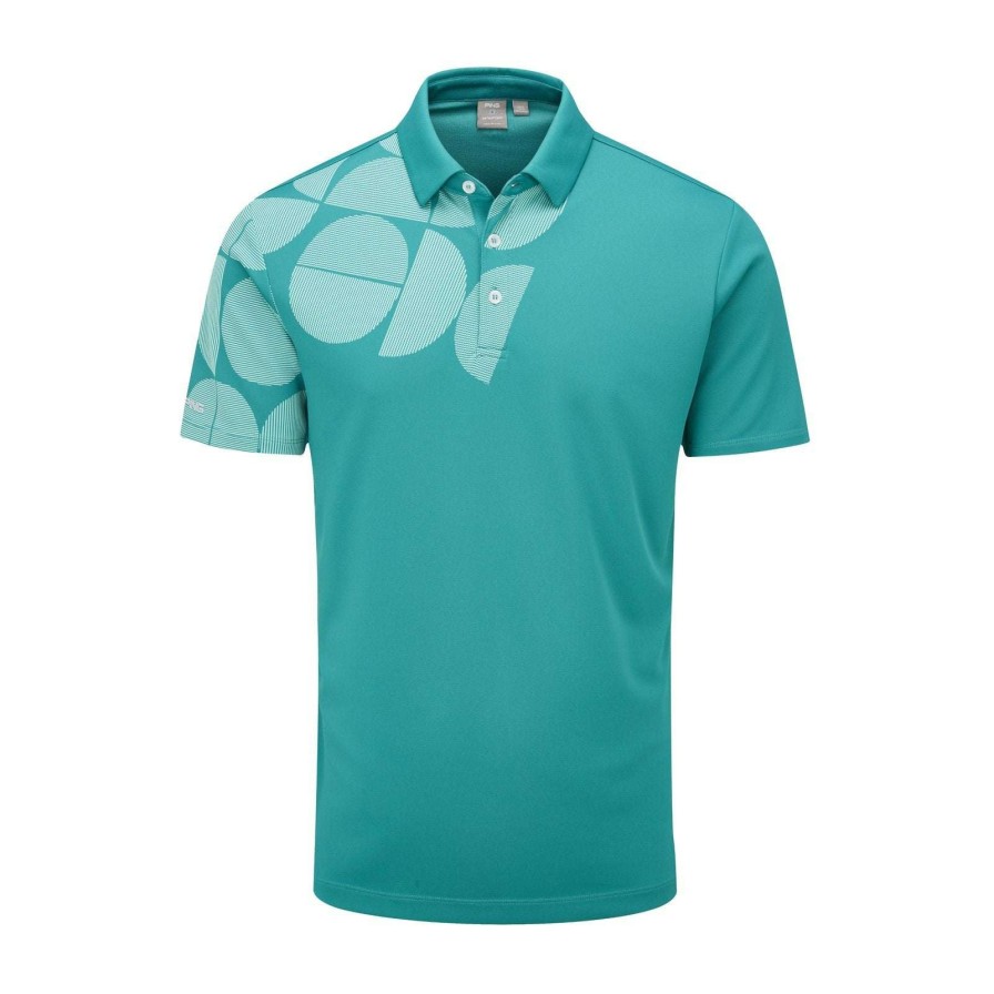 Shirts * | Ping Elevation Golf Polo Shirt P03568 Everglade 309