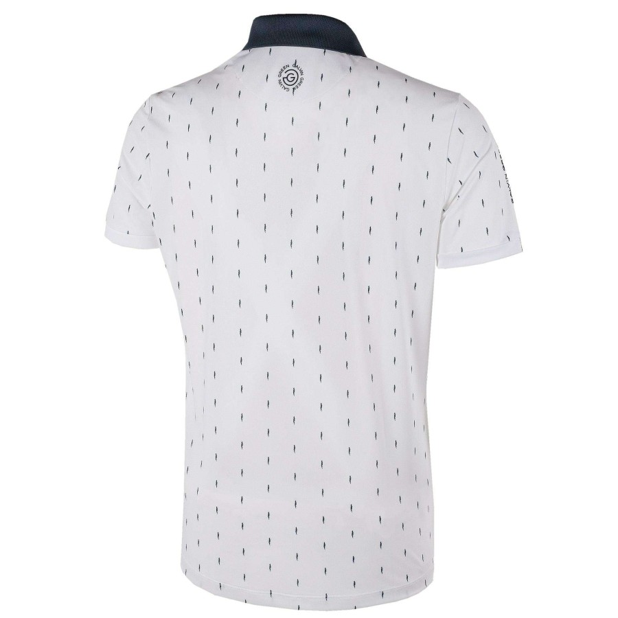 Shirts * | Galvin Green Mayson V8+ Golf Shirt G1267 White/Navy 01