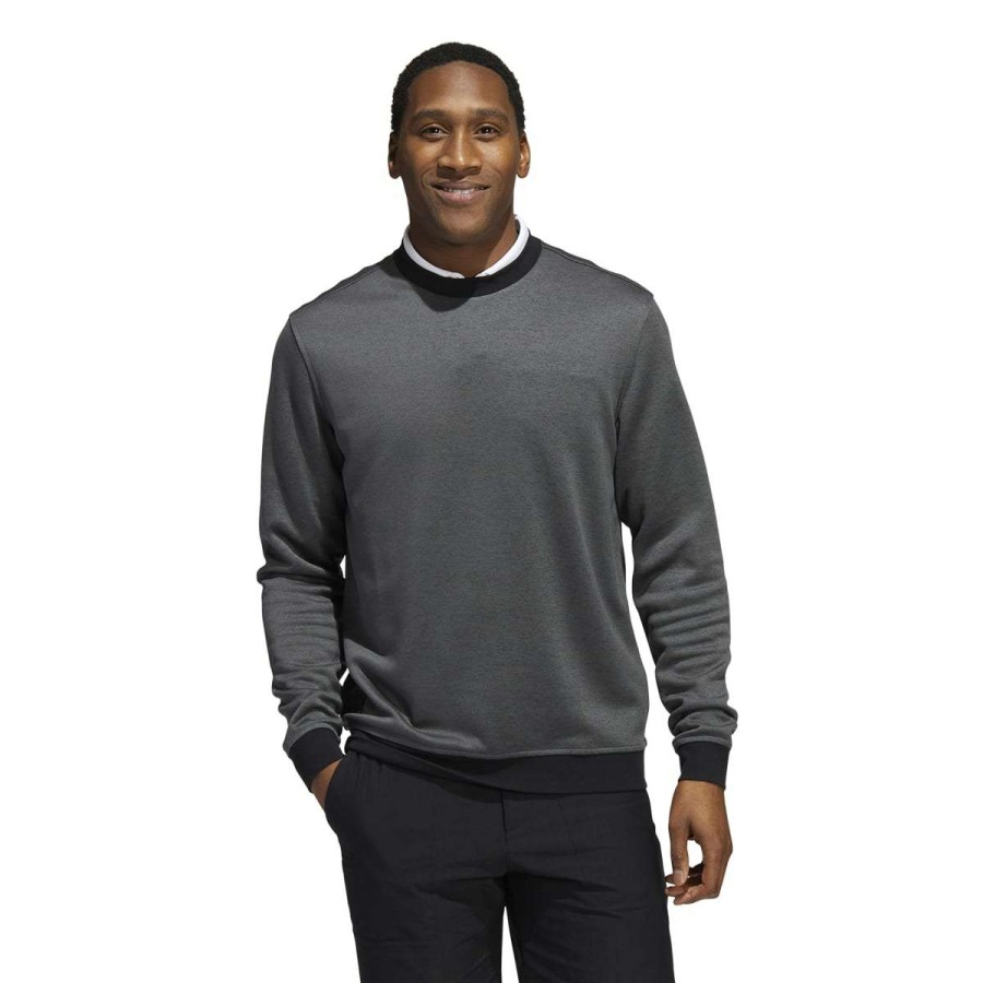 Mid Layers * | Adidas Go-To Crew Neck Golf Pullover Hg8837 Black