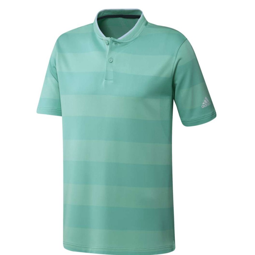 Shirts * | Adidas Golf Primeknit Golf Shirt Gm6834 Bahia Mint/Acid Mint