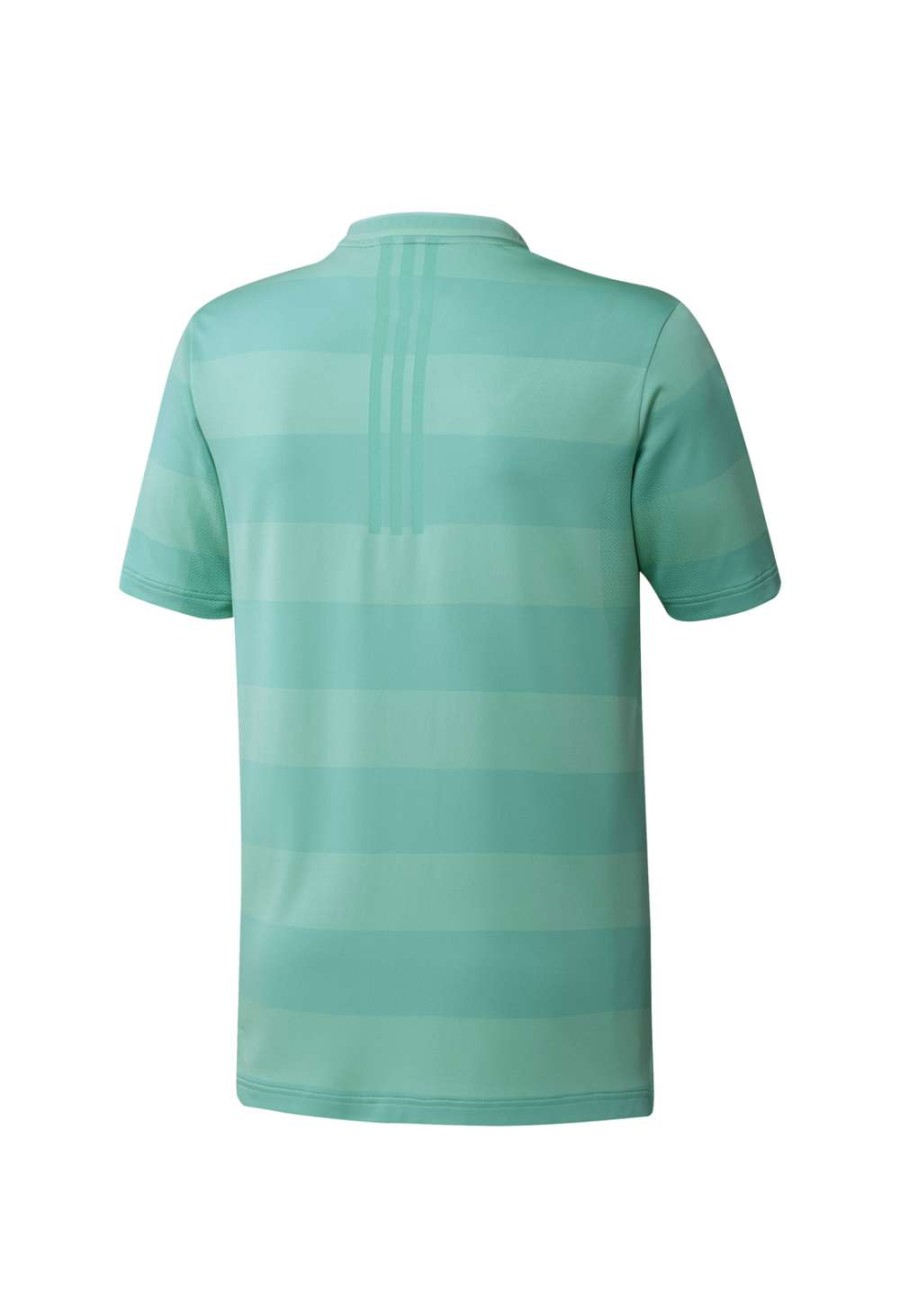 Shirts * | Adidas Golf Primeknit Golf Shirt Gm6834 Bahia Mint/Acid Mint