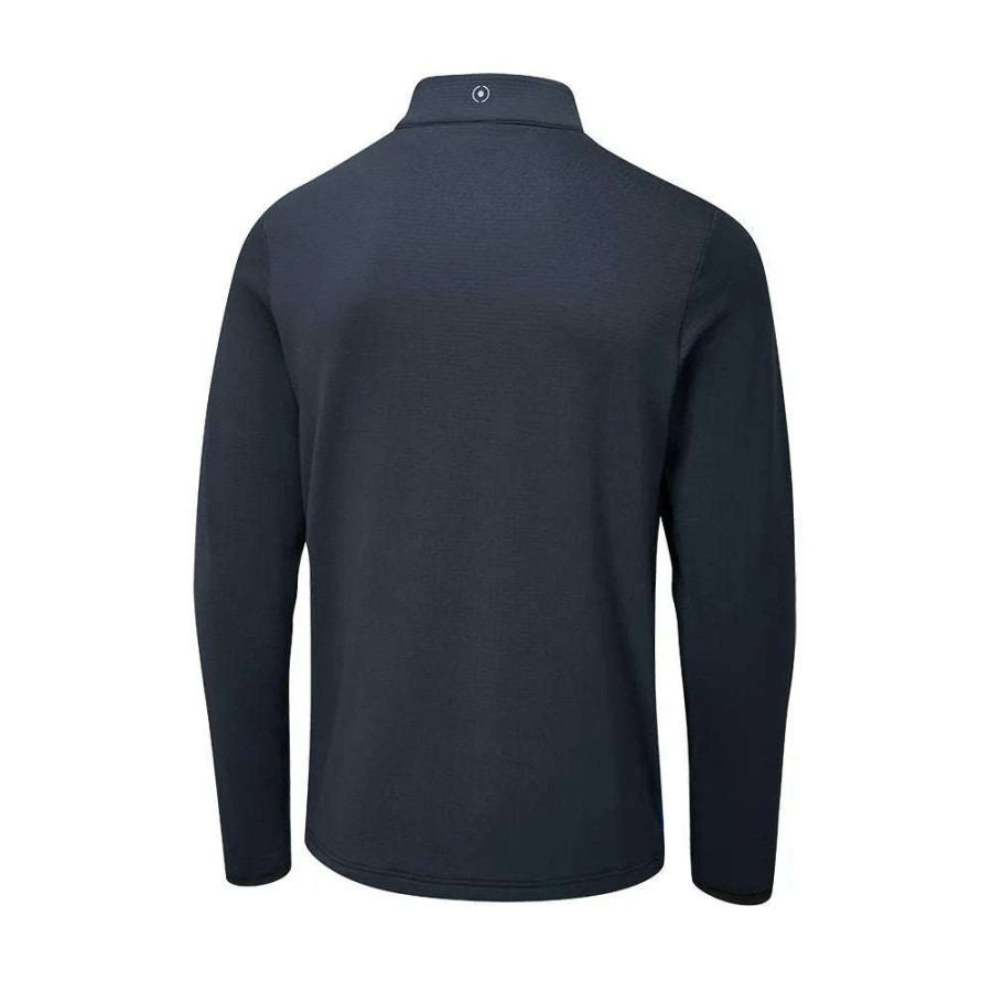 Mid Layers * | Ping Farrell 1/2 Zip Golf Sweater P03526 Surf/Oxford Blue Bob7