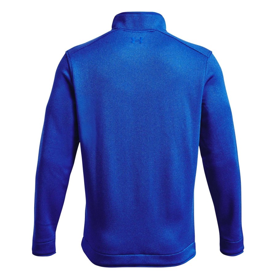 Mid Layers * | Under Armour 1/2-Zip Fleece Golf Sweater 1359971 Versa Blue 486