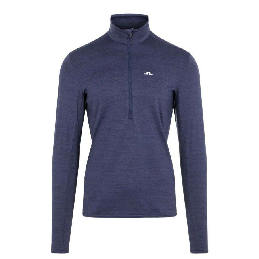 Mid Layers * | J.Lindeberg Luke Half Zip Golf Mid Layer Smjs02417 Navy Melange 6881