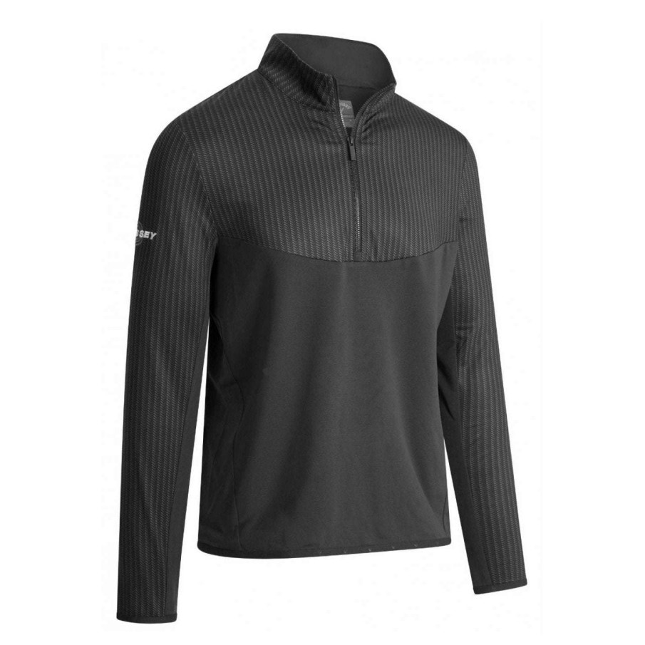 Mid Layers * | Callaway Odyssey Chill Out 1/4 Zip Golf Top Cgksb0B0 Caviar 002