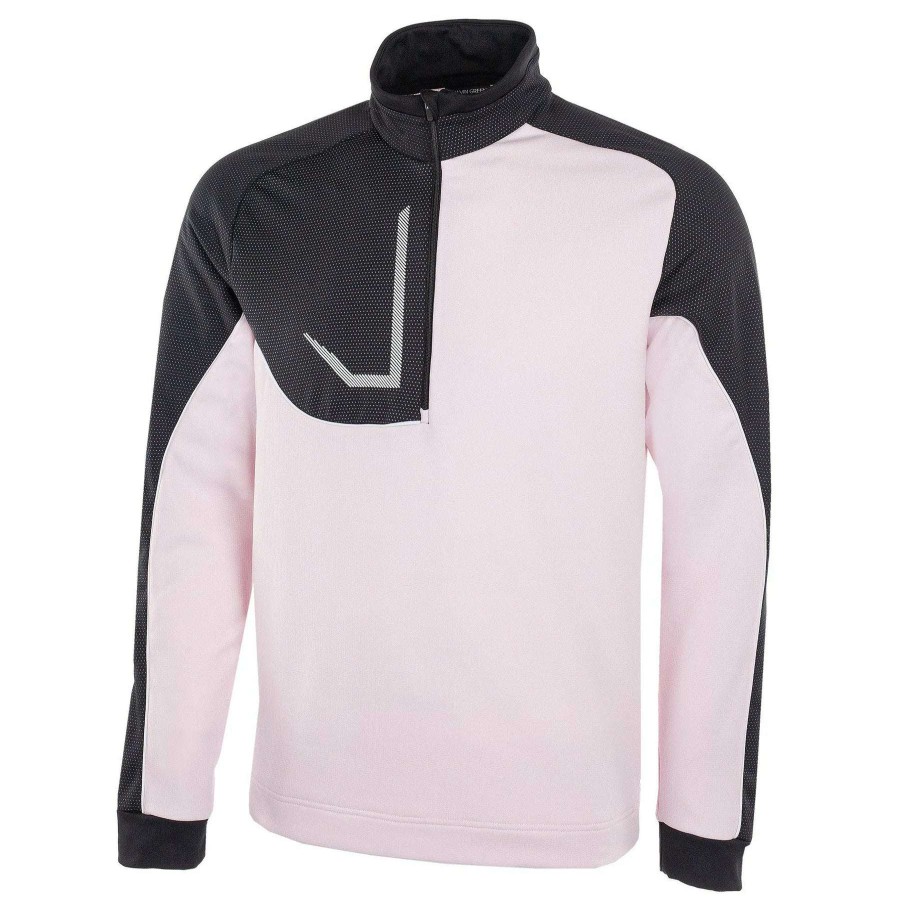 Mid Layers * | Galvin Green Daxton Insula 1/2-Zip Golf Pullover G1242 Light Pink/Black/White 97