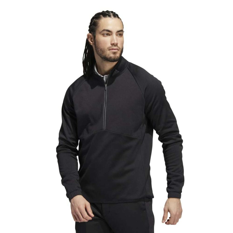 Mid Layers * | Adidas Cold.Rdy 1/4-Zip Golf Pullover Hn4550 Black