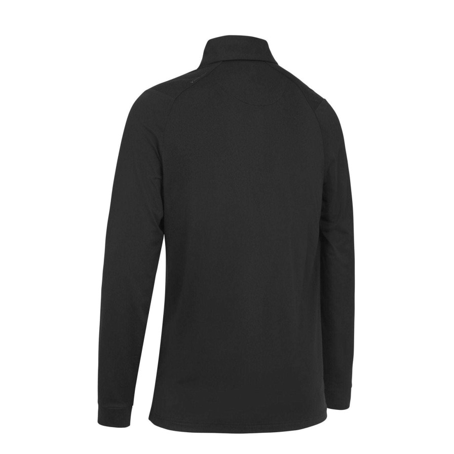 Shirts * | Callaway Long Sleeve Performance Golf Polo Shirt Cgkfc058 Caviar 002