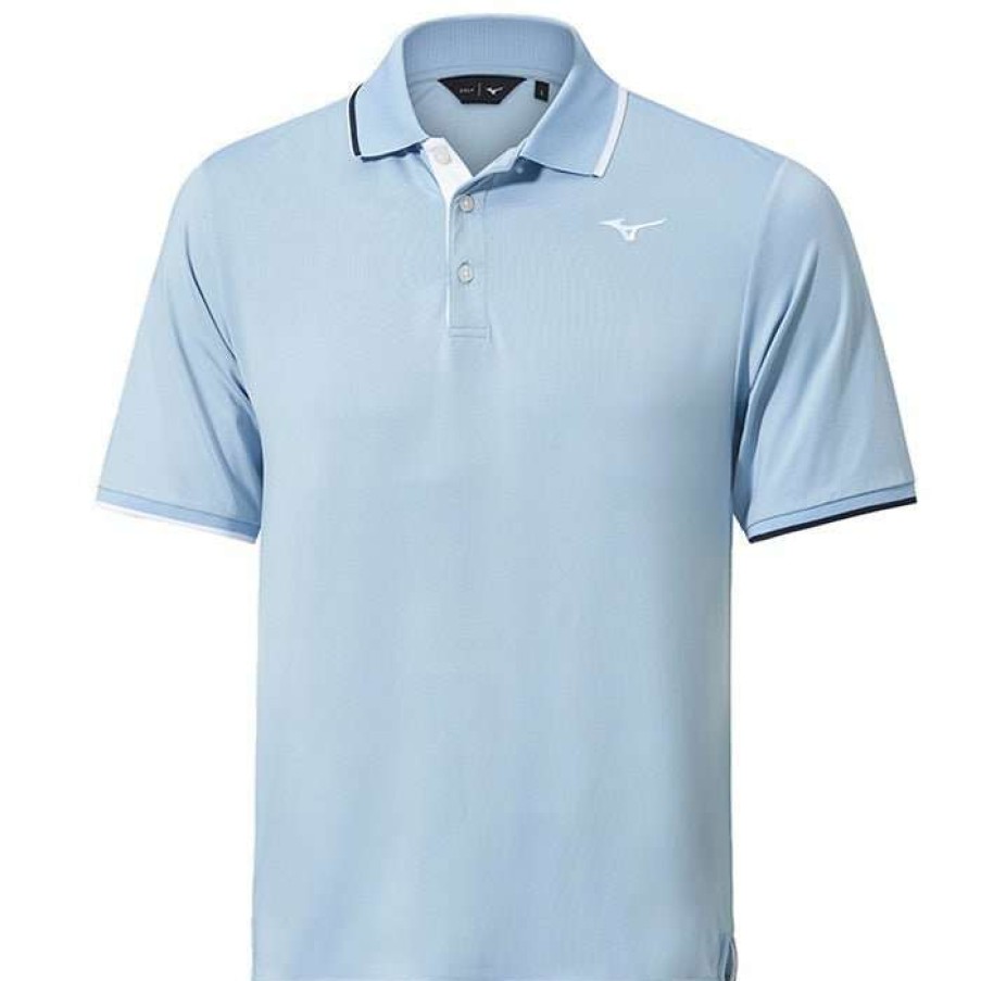 Shirts * | Mizuno Quick Dry Comp Plus Golf Shirt 52Ga2004 Light Blue 19