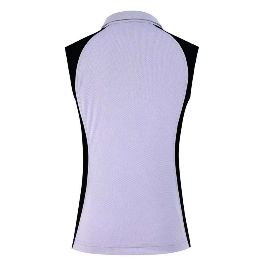 Polo Shirts * | Daily Sports Ladies Zenia Sleeveless Golf Polo 243/108 Lilac/Navy 515