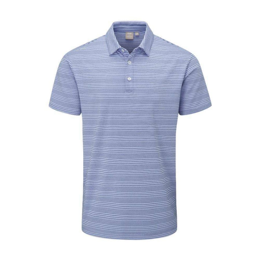 Shirts * | Ping Alexander Golf Polo Shirt P03463 Grapemist/Oxford Blue