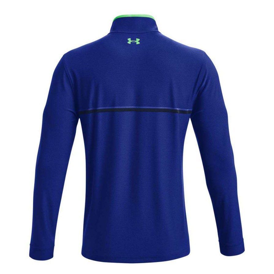 Mid Layers * | Under Armour Playoff 2.0 1/4-Zip Golf Top 1361821 Royal/Stadium Green 410