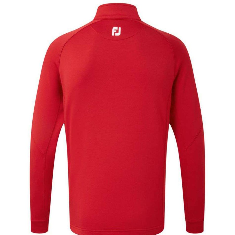 Mid Layers * | Footjoy Solid Knit Chillout Golf Pullover 90150 Red