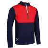 Mid Layers * | Sunderland Everest Hybrid Golf Hoodie Sunmm90 Navy/Red/White