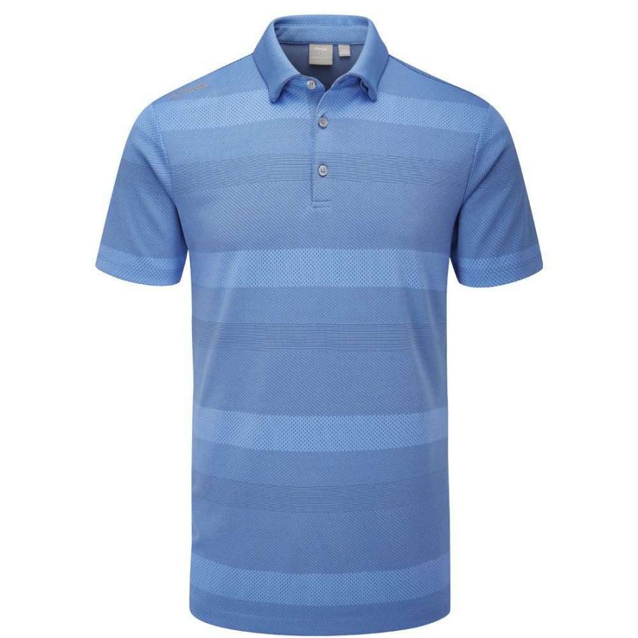 Shirts * | Ping Focus Golf Polo Shirt P03455 Marina Multi Mm01