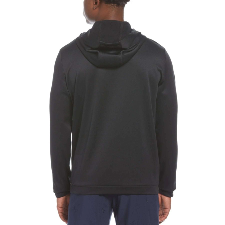 Mid Layers * | Original Penguin Performance Golf Hoodie Ogkfb030Gg Caviar 001