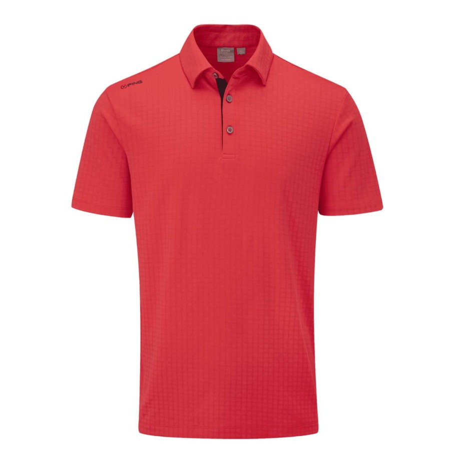 Shirts * | Ping Cillian Golf Polo Shirt P03574 Poppy 900