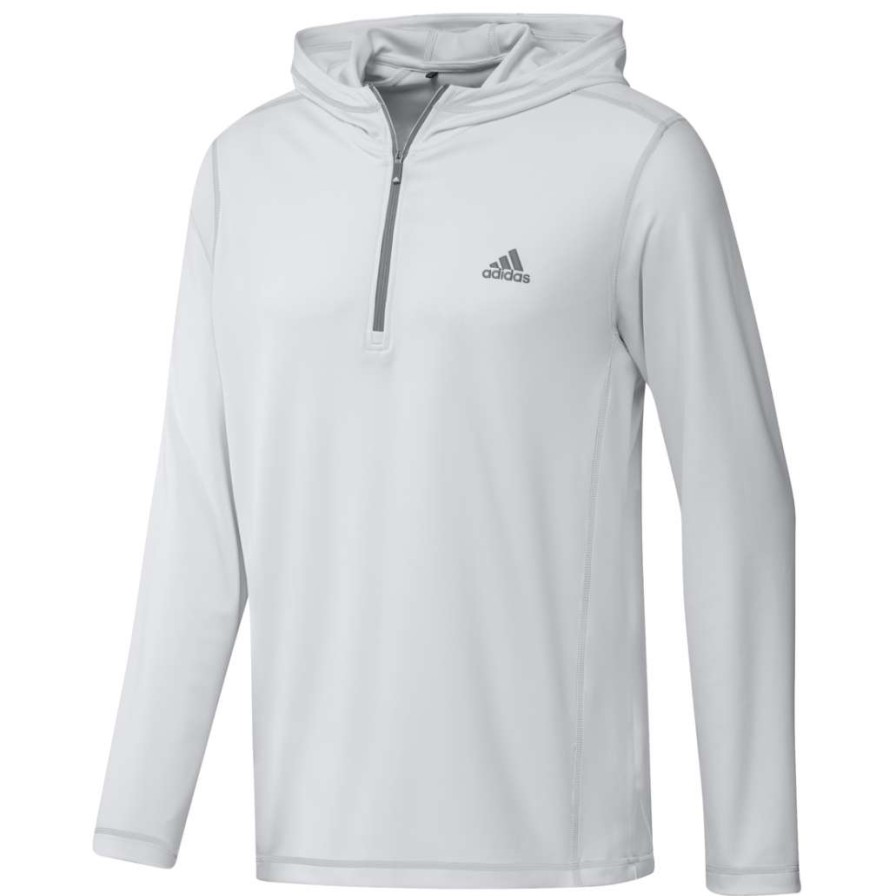 Mid Layers * | Adidas Novelty Golf Hoodie Gs9451 White