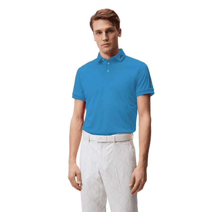 Shirts * | J.Lindeberg J. Lindeberg Tour Tech Golf Polo Shirt Gmjt07642 Brilliant Blue O175