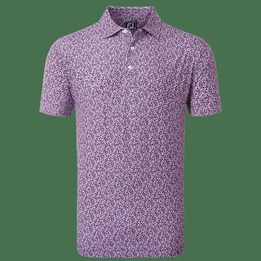 Shirts * | Footjoy Confetti Print Golf Polo Shirt 80087 Violet