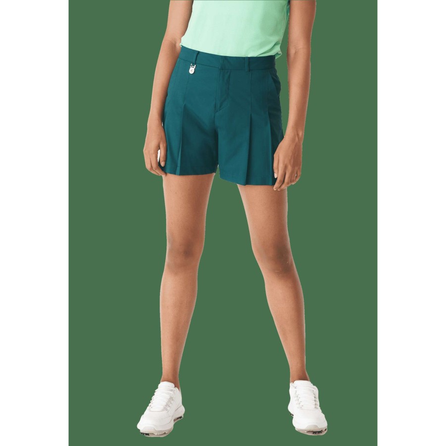 Shorts & Skorts * | Rohnisch Ladies Pleated Golf Shorts 111038 Deep Teal