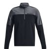 Mid Layers * | Under Armour Storm Windstrike 1/2 Zip Golf Top 1377382 Black/Pitch Grey 001