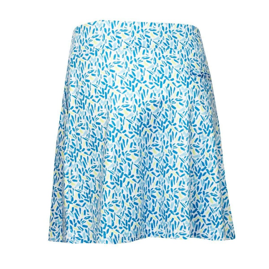 Shorts & Skorts * | Green Lamb Ladies Kelsey Printed Flared Golf Skort Sg22935 Zing