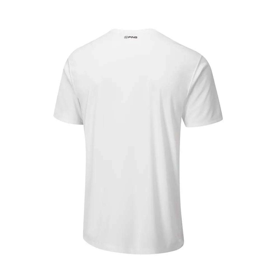 Shirts * | Ping Logo Tee Golf Shirt P03532 White 002