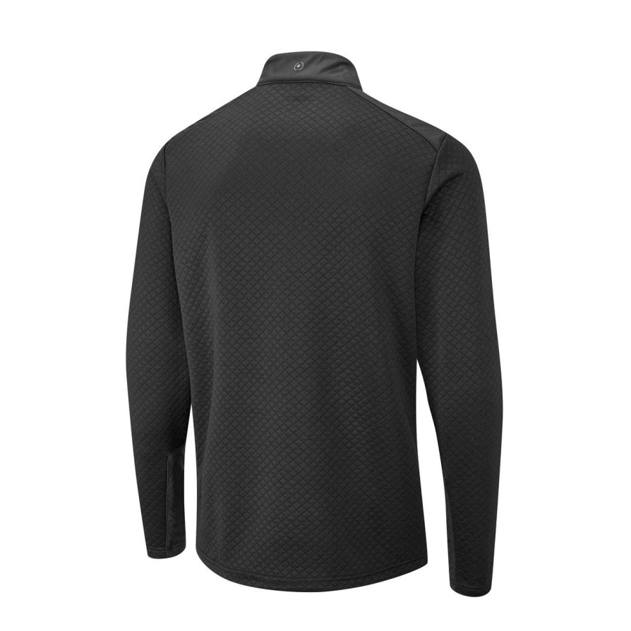 Mid Layers * | Ping Marshall 1/2-Zip Golf Mid Layer P03546 Black/Black