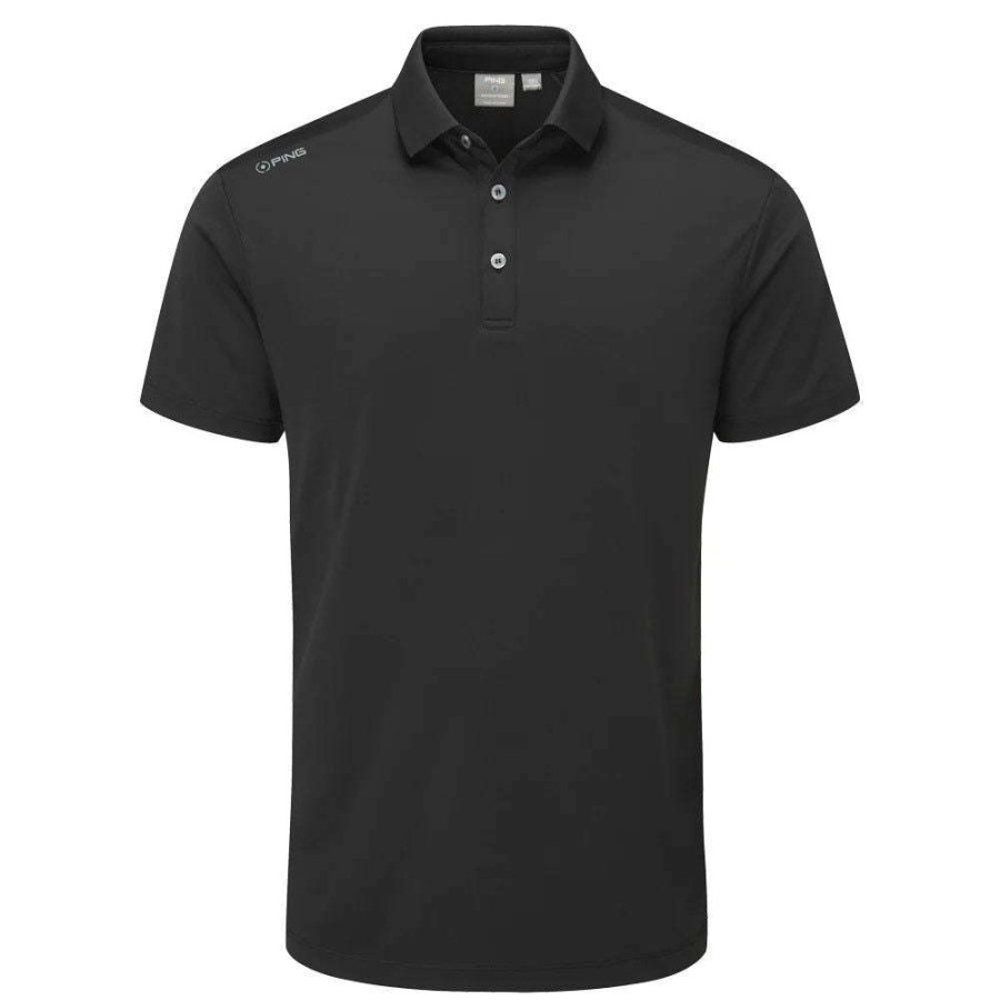 Shirts * | Ping Lindum Golf Polo Shirt P03464 Black