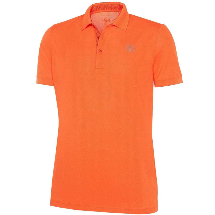 Shirts * | Galvin Green Max Tour Golf Polo Shirt S1177 Orange 05