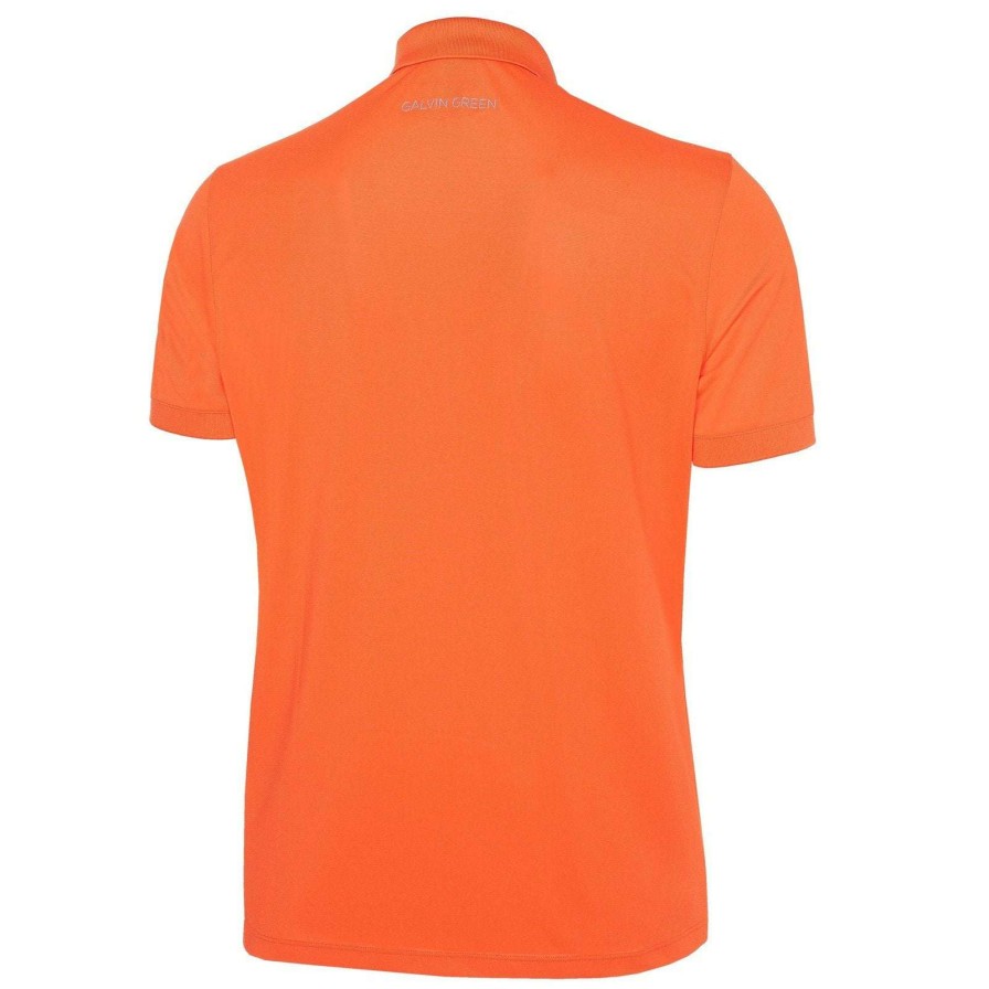 Shirts * | Galvin Green Max Tour Golf Polo Shirt S1177 Orange 05