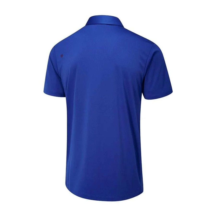 Shirts * | Ping Portman Golf Polo Shirt P03524 Blue Surf/Navy Bsna