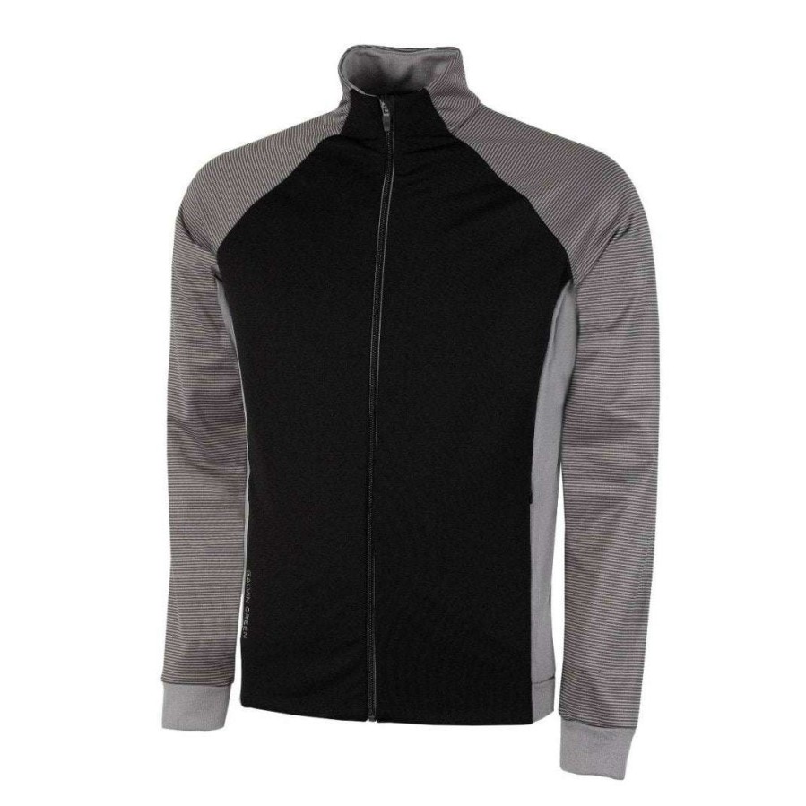 Mid Layers * | Galvin Green Dominic Insula Golf Jacket G1150 Black/Sharkskin 77