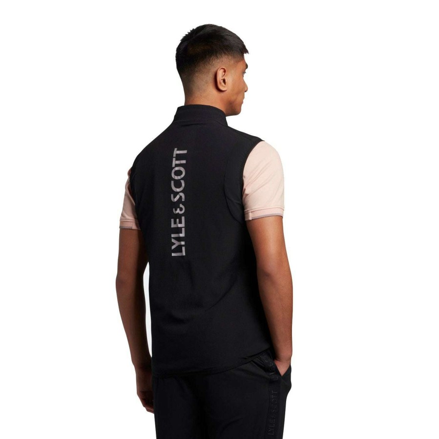 Mid Layers * | Lyle & Scott Hyper Reversible Golf Gilet Jk1661G White 626